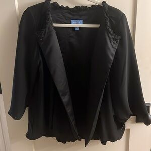 Simply Vera Vera Wang Black Ruffled Cardigan Jacket M